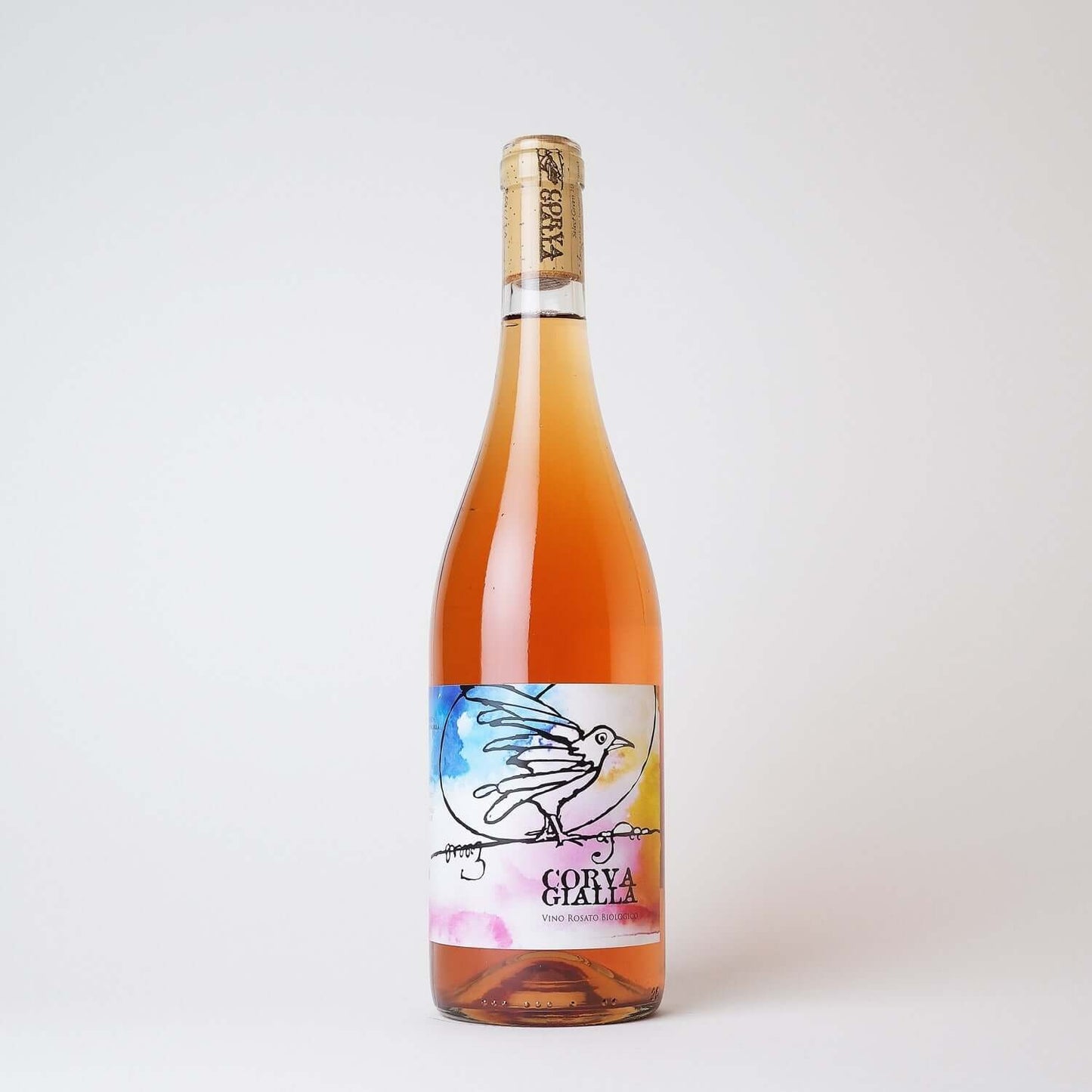 Corva gialla vino rosato, organic wine, Italian wine.